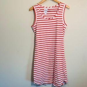 NWT Simply Styled Red & White Striped Sleeveless Tank Dress Women's Size Medium